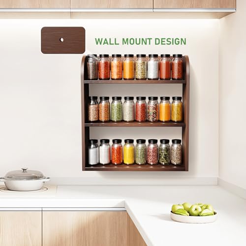 3 Tier Bamboo Spice Rack (Brown / 3 Tier)