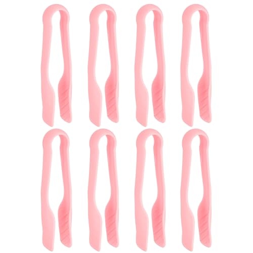 8 Pcs Toaster Tongs (6 Inch / Red)