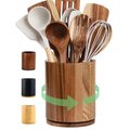 Acacia Wood Utensil Holder (Acacia)