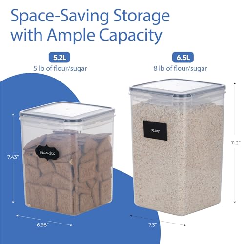 Large Airtight Food Storage Containers with Lids