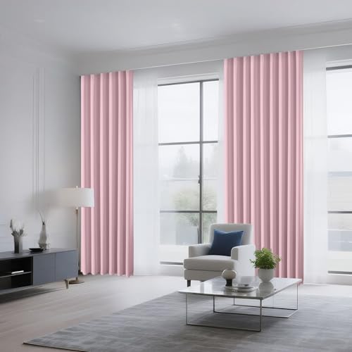 Light Pink Blackout Curtains 84 inch Length 2 Panels Set (Light Pink / 52"W x 84"L (Pack of 2))