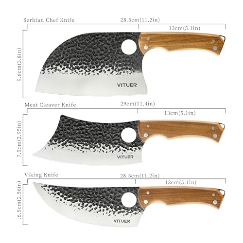 9 PCS Butcher Viking Camping Knife Set
