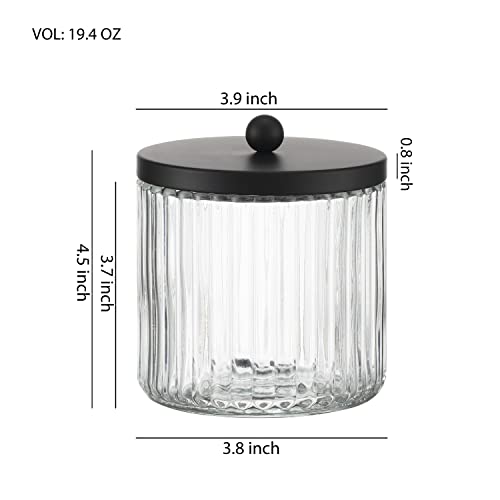 2 Pack Glass Qtip Holder Dispenser Set