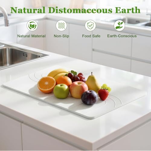 Large Stone dish Drying Mat for Kitchen Counter 24"x16"
