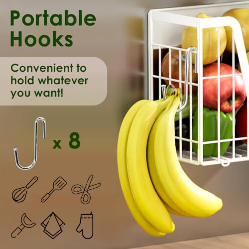 4 Pack Magnetic Shelves For Fridge (White / 4)