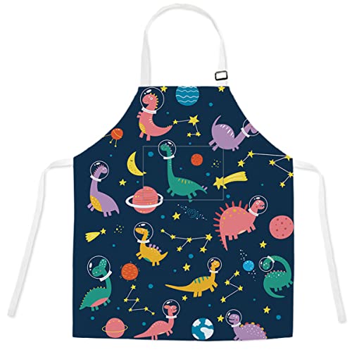 Parent Child Aprons with Pocket (Dinosaur)