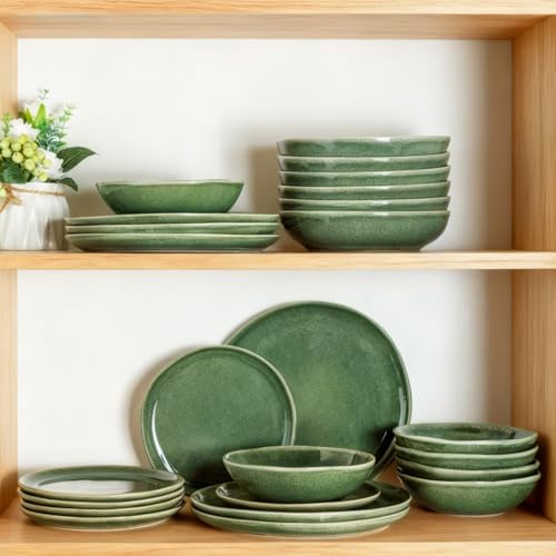 Ceramic Dinnerware Sets for 4 (Jade Green / Service for 4)