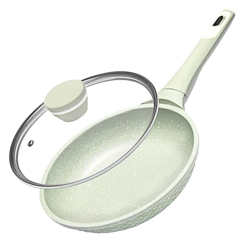 8 Inch Non Stick Frying Pan with Lid (Green-8 inch with Lid)