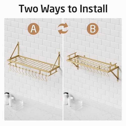 30 Inch Gold Pot Rack (Gold / 30 inch)