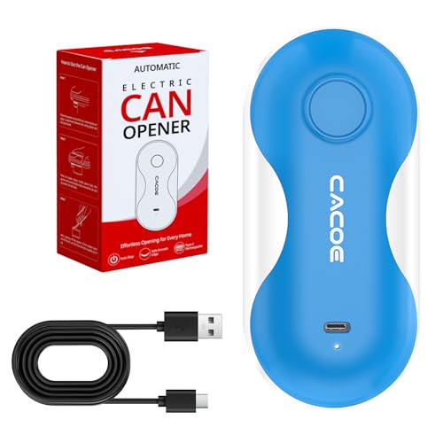 Automatic Smart Electric Can Opener with Auto Stop & USB (Blue)