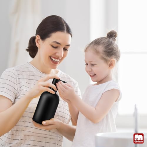 Black Soap Dispenser (Black Bottle + Black Pump / 1 Pack - 15oz)