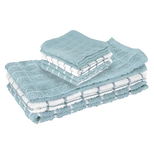 Premium 3 Pack Kitchen Towel & 6 (Dew / 9-Pack Bundle)
