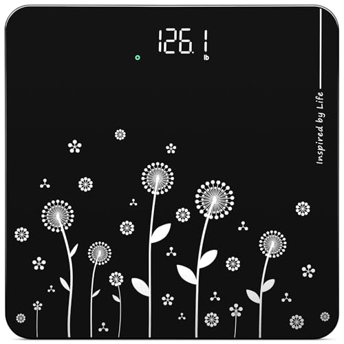 Digital Bathroom Scale for Body Weight (Scale Black Four-leaf clover 400lb)