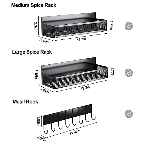 Magnetic Spice Rack for Refrigerator (3 Pack)