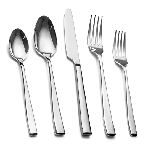 40 Piece Silverware Set Service for 8 (Silver Mirror)
