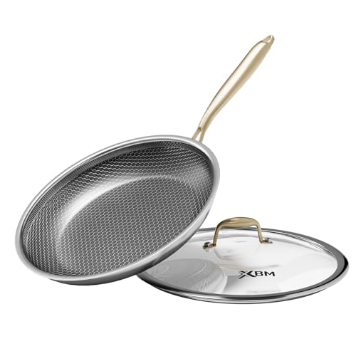 Frying Pan Nonstick with Lid 12 in