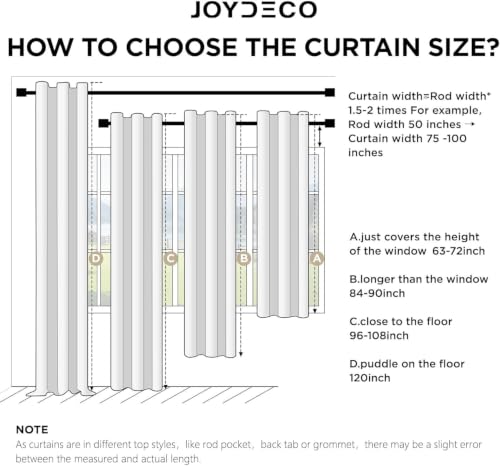 Blackout Curtains 72 Inches Long 2 Panels Set (Light Beige / 37"W x 72"L (Pack of 2))
