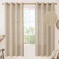 72 Inches Long Brown Linen Curtains for Bedroom 2 Panels Set (52"W x 72"L (Pack of 2) / Brown)