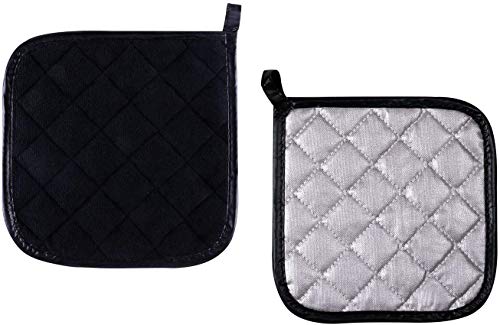 5 Pack Pot Holders for Kitchen Clearance (Black / Pot Holders)