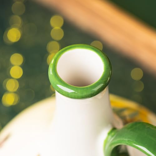 Ceramic Olive Oil Dispenser (Papaver rhoeas)