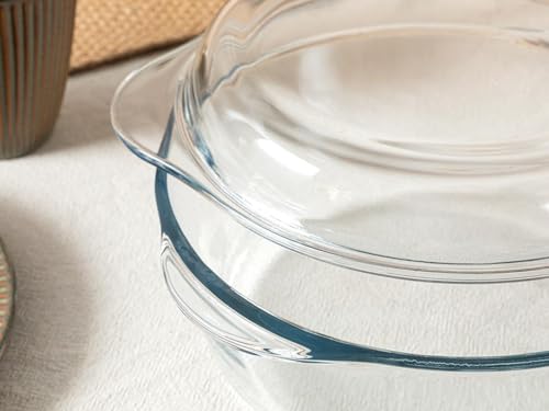 3.3 Quart Glass Casserole Dish with Lid (3.3 Qt)