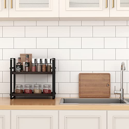 Bathroom Counter Organizer (Brown 2 Tier)