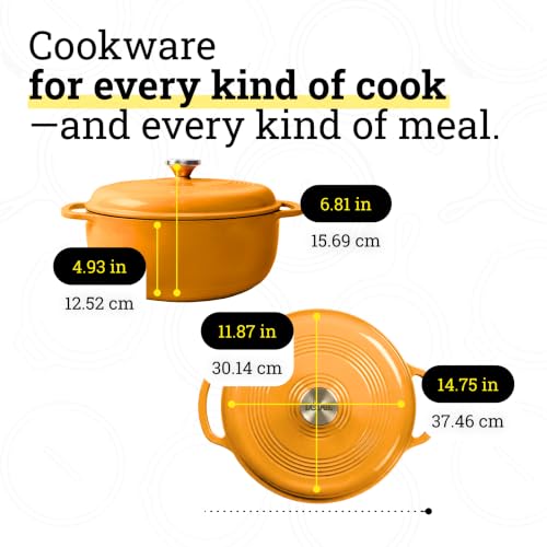 Essential Enamel Cast Iron Dutch Oven (Apricot)