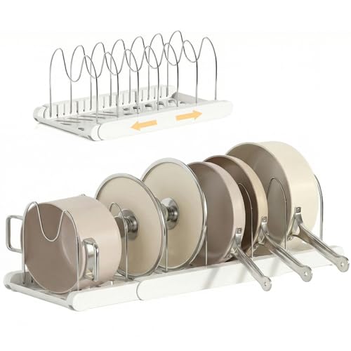 Expandable Pots and Pans Organizer Under Cabinet