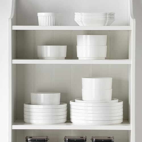 24 Pieces Porcelain Dinnerware Set (Ivory White / 24 Piece (Service for 8))