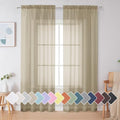 Taupe Sheer Curtains 84 Inches Long 2 Panels (Taupe / 42"W x 84"L (Pack of 2))