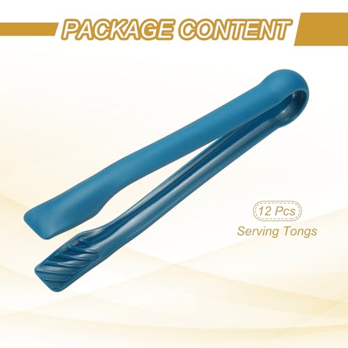 12 Pcs Toaster Tongs (10 Inch / Blue)