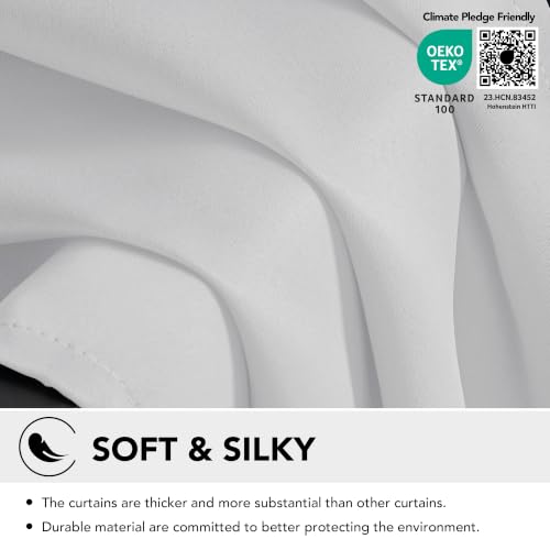 Blackout Curtains for Bedroom (Star White / 52"W x 84"L (Pack of 2))