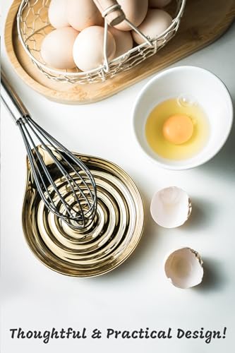 Ceramic Spoon Rest for Stove Top (Gold)