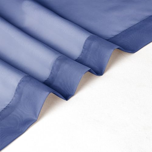 Sheer Valances for Windows 2 Pack (Royal Blue / 42"W x 14"L (Pack of 2))