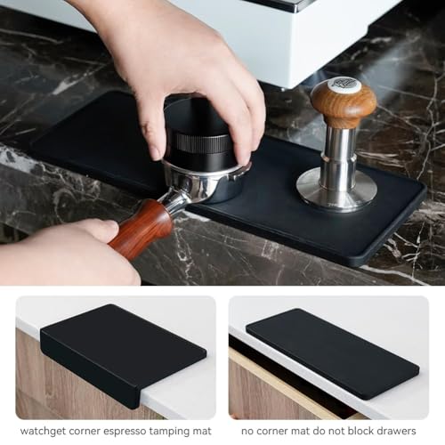 Espresso Tamping Mat (Black5"x12")
