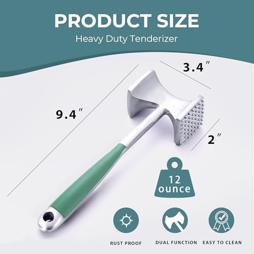 Meat Tenderizer Hammer with Comfortable (Mint Green)
