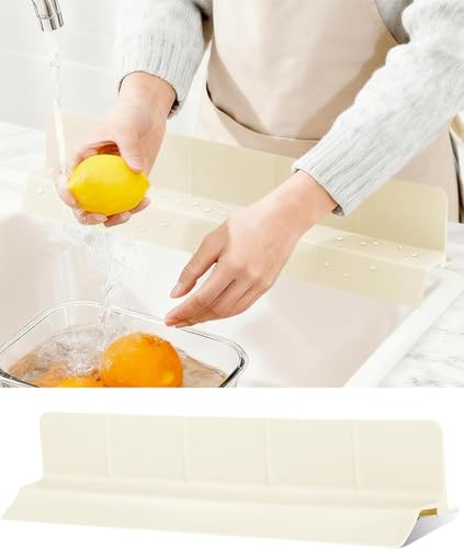 Kitchen Sink Splash Guard 30" 18" 23" Self (Cream / 30" x 3.5")