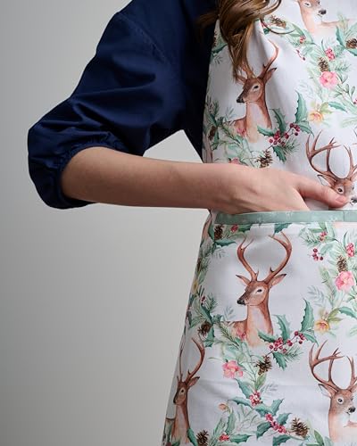 Aprons for women with Pocket 100% Cotton Pack of 1 (139 - Xmas)