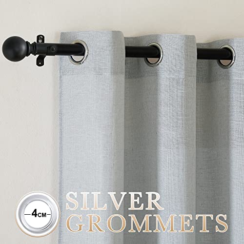 Linen Light Gray Curtains for Living Room (52"W x 84"L (Pack of 2) / Linen Light Gray)