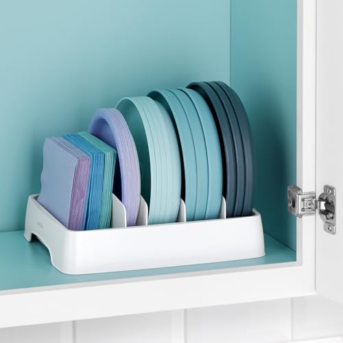 StoraLid Adjustable Food Container Lid Organizer for Kitchen Cabinet Storage (Small 2-Pack Classic)