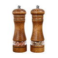 Wood Salt and Pepper Grinder Set Classic Manual Pepper Mills (6.5 inch)