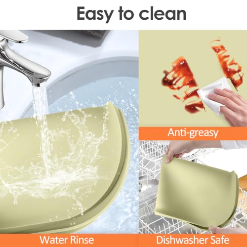 Silicone Coffee Maker Mat with Lip for Countertops (Sage Green / 24'' x 16'')