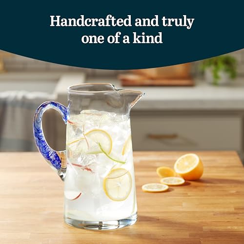 Cabos Glass Water Pitcher (Cabos Blue)