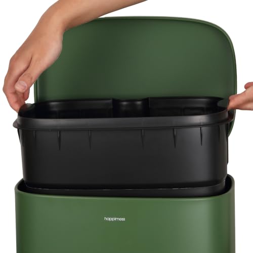 Curtis 8 Gal Step Trash Can Soft Close 25" (Pine Green)