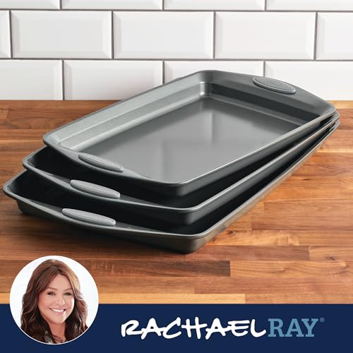 Bakeware Nonstick Cookie Pan Set (Sea Salt Gray Grips)