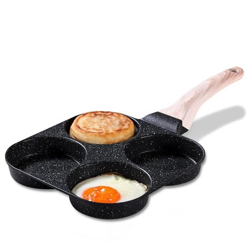 4 Cup Nonstick Granite Egg Pan (Black / 7")