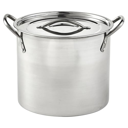 Stainless Steel Stock Pot with Lid (20.6 Quarts)