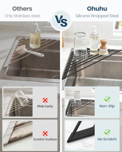Corner Sink Caddy (Black / 16.9" x 9.8" x 3.5")