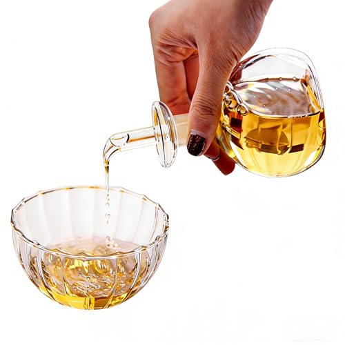 Cylindrical 16 oz Olive Oil Dispenser Bottle Glass with No Drip Spout (Clear / 16 Ounces)