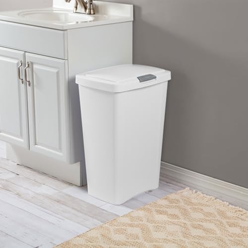 TouchTop Plastic Wastebasket (12 Pack / White)